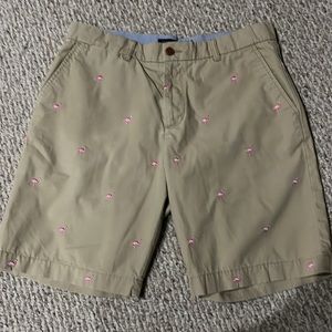Men’s Tommy Hilfiger Chino Shorts•Size 34•Classic Fit•Pink Flamingo Embroidered